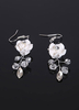 Mariage blanc boucles d’oreilles strass fleur mariée boucles d’oreilles