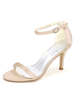 Mariage blanc chaussures à talons hauts sandales cheville sangle Open Toe chaussures de mariée