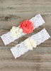 Mariage blanc jarretières dentelle Fleur Simple mariée jarretière