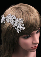 Mariage cheveux peignes accessoires pour cheveux Long nuptiale en alliage d’argent strass