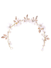 Mariage de plage Couvre-chef Perles dorées Fleurs Détail Accessoires de cheveux de mariée