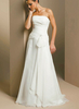 Mariage en mousseline de soie robe bustier plissé une ligne-parole longueur robe de mariée avec ceinture