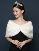 Mariage Faux Fourrure Étole Ivoire Wrap Châle Couverture De Mariée Ups