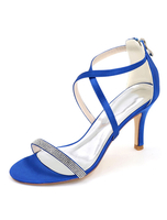 Mariage femmes chaussures chaussures de mariée Satin de femmes Stiletto haut talon sandales strass