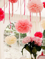 Mariage fleur décoration fleur boule papier boule 5 pièce