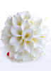Mariage fleurs Bouquet blanc dentelle ruban main liée en soie fleur Bouquet de mariée