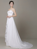 Mariage Ivoire robe bustier dos nu perlée robe de mariée en mousseline de soie Milanoo