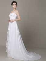 Mariage Ivoire robe bustier dos nu perlée robe de mariée en mousseline de soie Milanoo