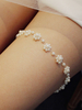 Mariage Jarretière argent polyester Perles mariage jarretières