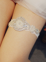 Mariage jarretières en dentelle blanche strass mariage jarretières
