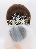 Mariage Jupons Flora Peals Couvre-chef en métal de mariée Accessoires de cheveux avec un peigne