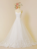 Mariage robe luxe Sweetheat bustier a-ligne de Train chapelle Tulle Applique robe de mariée en dentelle