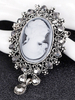 Mariage Vintage broche camée portrait victorien empierré broche Broche bijoux