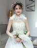 Mariage Wraps Ensembles Tulle Poignets Poignets Châles Volants Couverture De Mariée Up