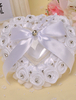 Mariée en satin Bow de strass oreiller pour cérémonie de mariage