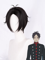 Mars rouge Shutaro Kurusu Cosplay perruque noire courte fibre résistante à la chaleur Cosplay perruque