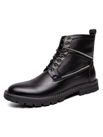 Martin Hommes Bottes Confortable En Cuir Distressed Chaussures À La Mode À Lacets