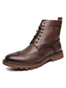 Martin Hommes Bottes Fabuleux En Cuir En Difficulté Chaussures À Lacets Mordern Hiver
