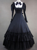 Mascarade Renaissance médiévale victorienne Rococo Marie Antoinette Robe lolita classique Noire Halloween