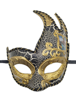 Masque De Carnaval Du Brésil Or Pour Adultes Accessoires De Costumes Cosplay De Mascarade En Plastique Noir Vintage Déguisement