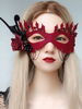 Masque De Carnaval Pour Adultes Accessoires De Costumes Cosplay Vintage De Mascarade En Plastique Rouge Déguisement
