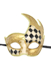 Masque De Carnaval Pour Adultes Accessoires De Costumes De Mascarade En Plastique Or Noir Cosplay Vintage Déguisement