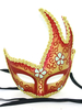 Masque de carnaval pour adultes Accessoires de costumes de mascarade en plastique rouge