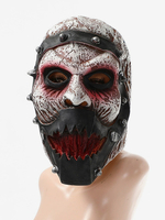 Masque de guerrier en latex pour Halloween tête de mort réaliste accessoire de costume dhorreur
