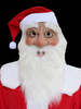Masque de Noël unisexe Capuche rouge Costumes de vacances de Noël en polyester