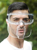 Masque de protection du visage Masque de sécurité à sangle élastique pour lunettes transparentes