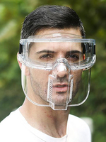 Masque de protection du visage Masque de sécurité à sangle élastique pour lunettes transparentes