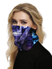 Masque facial Couvre-bouche Bandanas Crâne sans couture 3D Print Tube Headwear