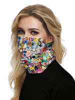 Masque facial Couvre-bouche Bandanas Seamless Anime Print Tube Headwear
