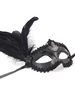 Masque festival unicolore plume en PVC Déguisements Halloween unisexe