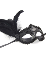 Masque festival unicolore plume en PVC Déguisements Halloween unisexe