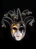 Masque Mardi Gras brodé de perles de Bell Color Block Dorure Masquerade Accessoires Costume Déguisements Halloween