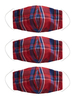 Masque Plaid pour Masquerade Costume Accessoires Per Pack