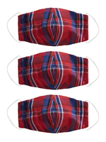 Masque Plaid pour Masquerade Costume Accessoires Per Pack