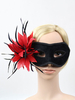 Masque plumes de mascarade en cuir femmes Déguisements Halloween Costume Accessoires