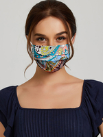 Masque pour adulte Masquerade Tie Dye Print 5pcs par paquet