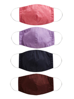 Masque pour mascarade adulte 4pcs par paquet de couleur unie