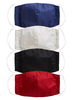 Masque pour mascarade adulte de couleur unie 4 pièces par paquet