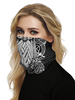 Masque transparent visage Bouche Couverture Bandanas Masque Couverture Black Sun Dust Bandanas