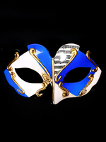 Masquerade Costume Accessoires Color Block Dorure Carnaval Déguisements Halloween Costume Masque