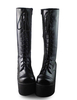 Mat noir Lolita Gothique bottes plateforme haute Déguisements Halloween