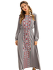 Maxi Boho Robe Champêtre 2021 Dress Robe À Manches Longues Encolure Dégagée Robe Brodée