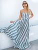 Maxi robe dété bande femmes Halter Cut Back robe de plage pour femmes