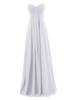 Maxi robe en mousseline de soie chérie robe de soirée plissée couleur unie