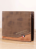 MEN Portefeuille Marron Nylon Lettre Imprimer Portefeuille en cuir PU