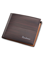 MEN Portefeuille Portefeuille en nylon brun en nylon imprimer Portefeuille en cuir PU